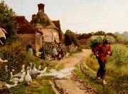 Herbert William Weekes Suspicion France oil painting artist